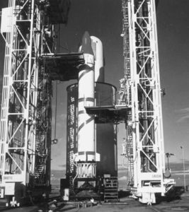 Ракета «Топаз» перед пуском (Фото CNES)