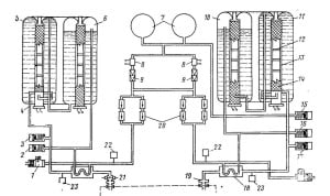 Пневмо-гидравлическая схема (ПГС) маршевого двигателя КК «Аполло»