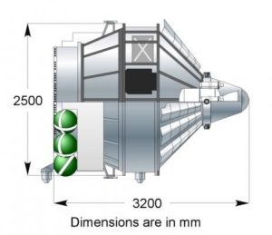 Схема размещения твердотопливной ТДУ спутника «Фотон»