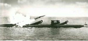 Пуск ракеты П-5 с борта подводной лодки